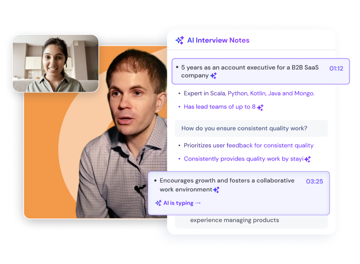 Interview interface mockup